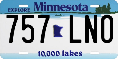 MN license plate 757LNO