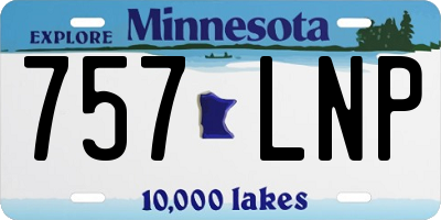 MN license plate 757LNP