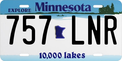 MN license plate 757LNR