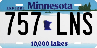 MN license plate 757LNS