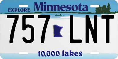 MN license plate 757LNT