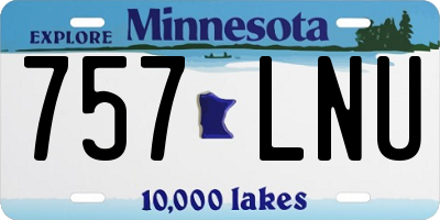 MN license plate 757LNU