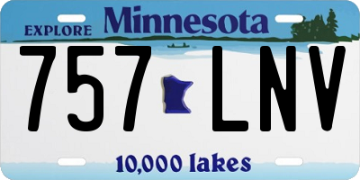 MN license plate 757LNV