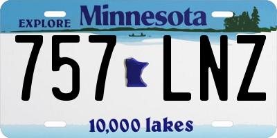 MN license plate 757LNZ