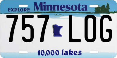 MN license plate 757LOG