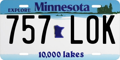 MN license plate 757LOK