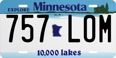 MN license plate 757LOM