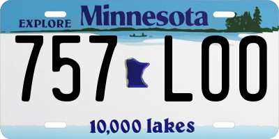 MN license plate 757LOO