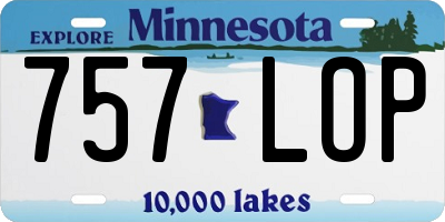 MN license plate 757LOP