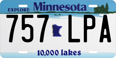 MN license plate 757LPA