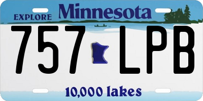 MN license plate 757LPB