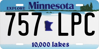 MN license plate 757LPC
