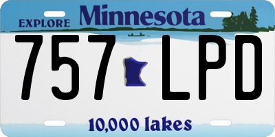 MN license plate 757LPD