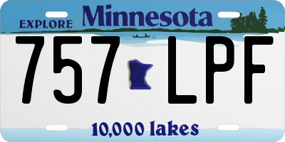 MN license plate 757LPF
