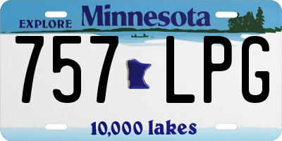 MN license plate 757LPG