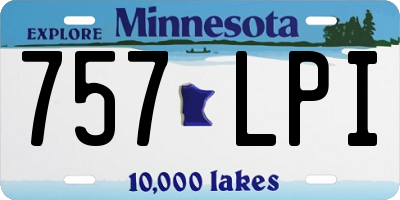 MN license plate 757LPI