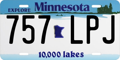 MN license plate 757LPJ