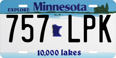 MN license plate 757LPK