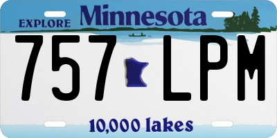 MN license plate 757LPM