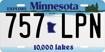 MN license plate 757LPN