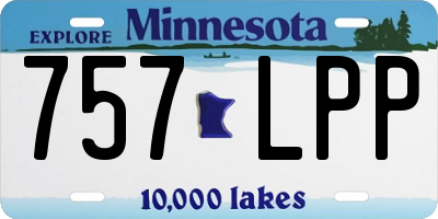 MN license plate 757LPP