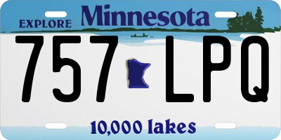 MN license plate 757LPQ