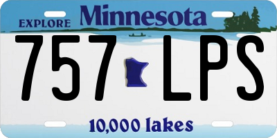 MN license plate 757LPS