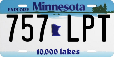 MN license plate 757LPT