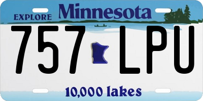 MN license plate 757LPU