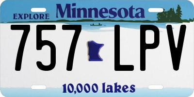 MN license plate 757LPV