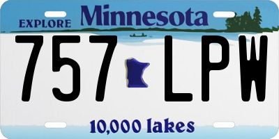 MN license plate 757LPW