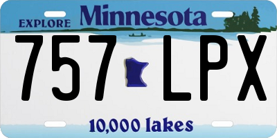 MN license plate 757LPX