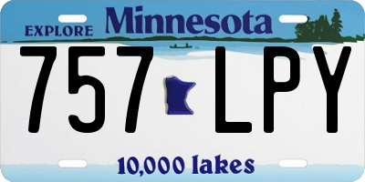 MN license plate 757LPY