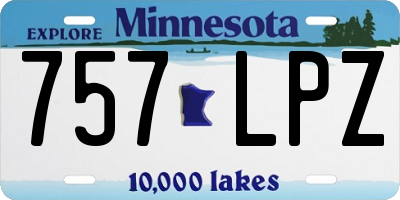 MN license plate 757LPZ