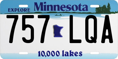 MN license plate 757LQA