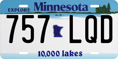 MN license plate 757LQD
