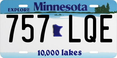 MN license plate 757LQE