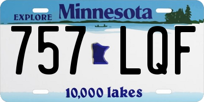 MN license plate 757LQF