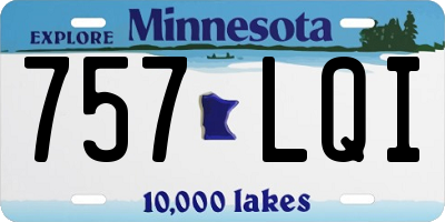 MN license plate 757LQI
