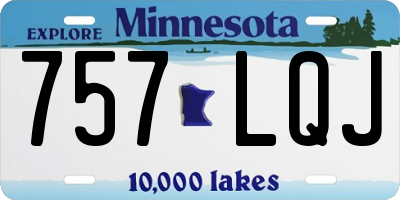 MN license plate 757LQJ