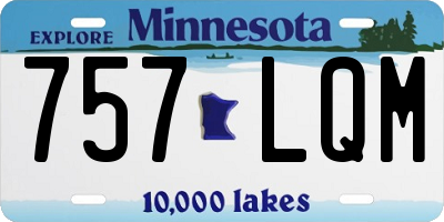 MN license plate 757LQM