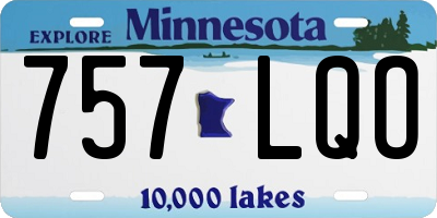 MN license plate 757LQO