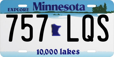 MN license plate 757LQS