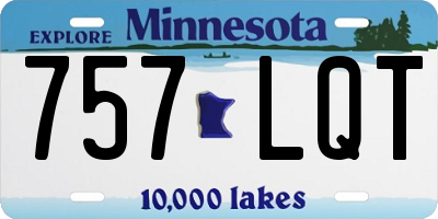 MN license plate 757LQT