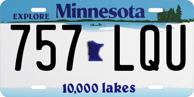 MN license plate 757LQU