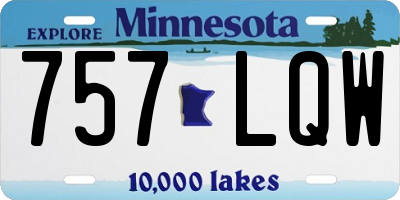 MN license plate 757LQW