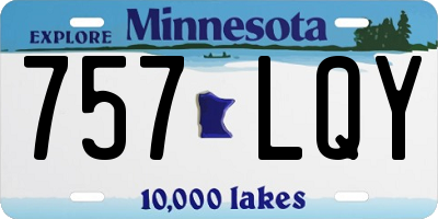 MN license plate 757LQY