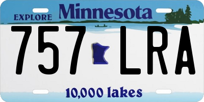 MN license plate 757LRA
