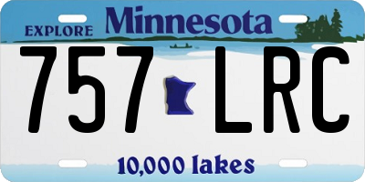 MN license plate 757LRC