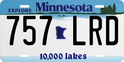 MN license plate 757LRD
